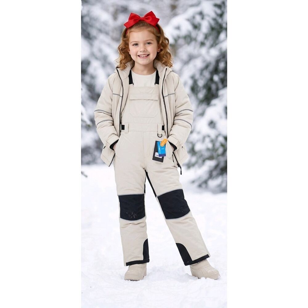 NWT GSOU SNOW Kids Snow Bibs Ski And Snowboard Bib Insulated Waterproof Size 14